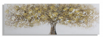 Tablou decorativ multicolor din lemn de Pin si panza, 180x3,8x60 cm, Super Tree-A Mauro Ferretti - Img 1