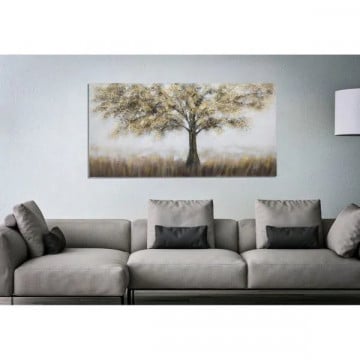Tablou multicolor din lemn de pin si panza, 140 x 3,8 x 70 cm, Tree Dark A Mauro Ferreti - Img 5
