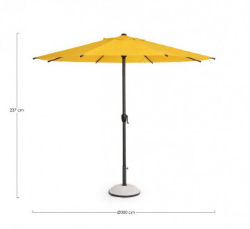 Umbrela de gradina cu brat pivotant galbena din poliester si metal, ∅ 300 cm, Rio Bizzotto - Img 2