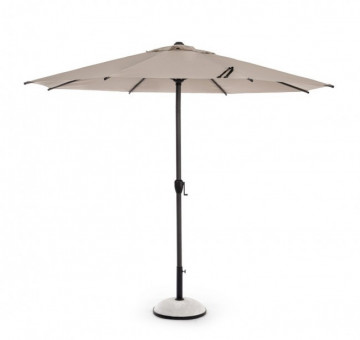 Umbrela de gradina cu brat pivotant gri taupe din poliester si metal, ∅ 300 cm, Rio Bizzotto - Img 1