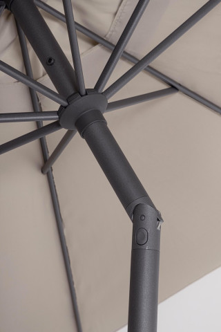 Umbrela de gradina cu brat pivotant gri taupe din poliester si metal, ∅ 300 cm, Rio Bizzotto - Img 5