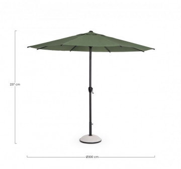 Umbrela de gradina cu brat pivotant verde olive din poliester si metal, ∅ 300 cm, Rio Bizzotto - Img 2