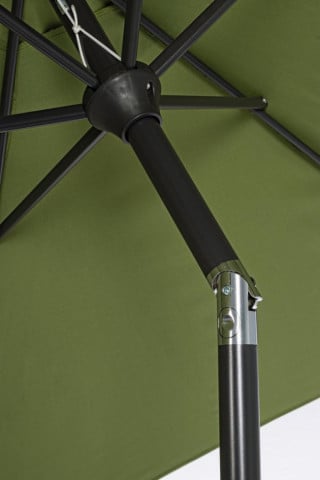 Umbrela de gradina cu brat pivotant verde olive petrol din poliester si metal, ∅ 270 cm, Kalife Bizzotto - Img 4