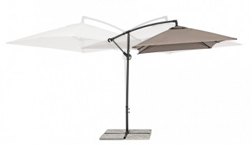 Umbrela de gradina gri taupe din poliester si metal, 300x200 cm, Texas Bizzotto - Img 7