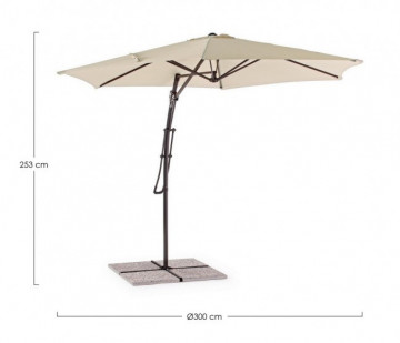 Umbrela suspendata, crem, diam. 300 cm, Sorrento, Yes - Img 2