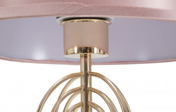 Veioza aurie/roz din metal, Soclu E27 Max 40W, ∅ 28 cm, Krista Mauro Ferretti - Img 2
