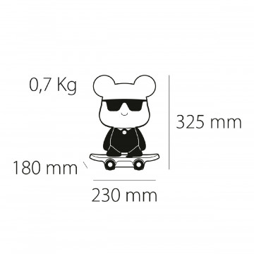 Veioza pentru copii Cute Pet Mouse, 1x E14 / 7W / 12V, alb / negru, Kelektron - Img 2
