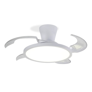 Ventilator de tavan LED Eolo Slim, 4 pale, 38W, Alb, Kelektron