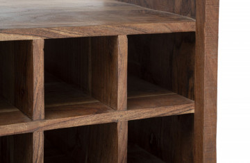 Biblioteca maro din lemn de Acacia, 88x40x195 cm, Yellowstone Mauro Ferretti - Img 5