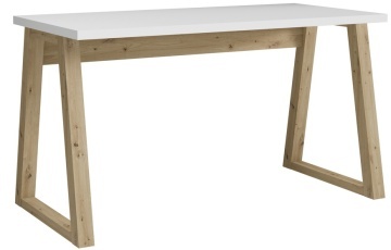 Birou IWO – 135x65x75.2 cm – Stejar Artisan / Alb – fotografie de catalog din alt cadru