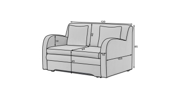 Canapea Ario extensibil, 130x103x85 cm – Jarell 18 – imagine secundară de catalog