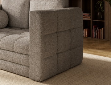 Canapea Kastol , beige bouclé extensibil, 137x71x74 cm – Royal 18 - Img 10
