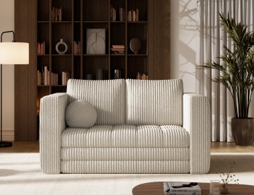 Canapea Kastol , beige velour extensibil, 137x71x74 cm – Modullo 18 - Img 3
