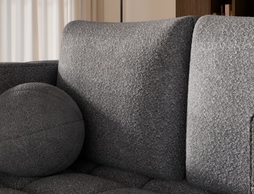 Canapea Kastol , gri bouclé extensibil, 137x71x74 cm – Royal 04 - Img 9