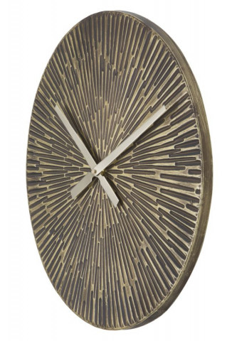 Ceas decorativ auriu antichizat din metal, ∅ 50 cm, Opis Mauro Ferretti - Img 3