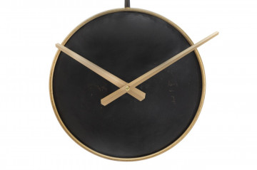 Ceas decorativ auriu/negru din metal, ∅ 61 cm, Pearl Mauro Ferretti - Img 3