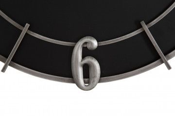 Ceas decorativ negru/argintiu din MDF si metal, ∅ 60 cm, Glam Silver Mauro Ferretti - Img 6