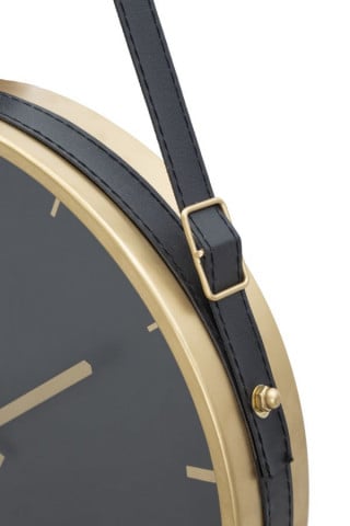 Ceas decorativ negru/auriu din MDF si metal, ∅ 34 cm, Elegant Mauro Ferretti - Img 3
