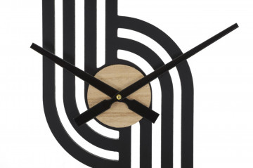 Ceas decorativ negru / bej din metal si MDF, ø 60 cm, Clips Mauro Ferreti - Img 3