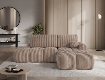Colțar extensibil ELTAP Modullo 227 x 170 cm dreapta | Cappuccino | material reiat | ladă depozitare