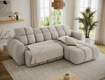 Colțar Fanito extensibil, 288x200x105 cm, orientare dreapta – Royal 18 – prezentare comercială suplimentară
