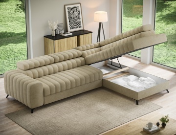 Colțar Kanedo extensibil, 269x204x86 cm, orientare dreapta – Aura 18 – imagine de catalog suplimentară