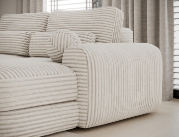 Colțar Ripeli extensibil, 217x175x96 cm, orientare dreapta – Modullo 01 – cadru suplimentar de prezentare