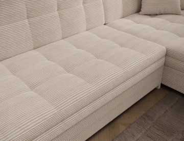 Colțar Sorento extensibil, 296x194x78 cm, orientare dreapta – Jarell 18 – cadru de prezentare secundar