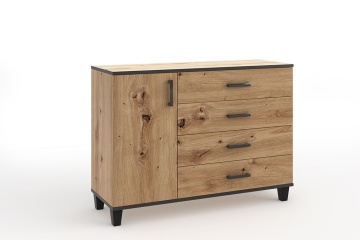 Comodă POLA 02 – 120x40x90 cm – Stejar Artisan
