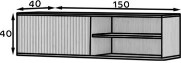 Comodă TV Entsian 150 wall-mounted Media cabinet Artisan Oak - Img 13
