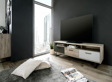 Comoda TV, finori, orlando 5, 160 x 53 x 35 cm, PAL / metal, multicolor - Img 1