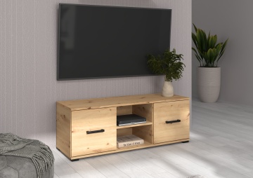 Comodă TV Frazio TV Stand – 120x40x44 cm – Stejar Artisan – fotografie de catalog din alt cadru