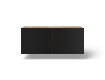 Comodă TV Lila montat pe perete TV – 100x40x41 cm – Stejar Artisan / Negru