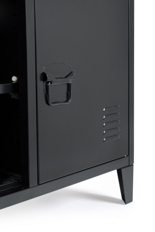 Comoda TV neagra din metal, 120,5x40x58,5 cm, Cambridge Bizzotto - Img 5