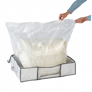 Cutie cu sac pentru vidat Vacuum Soft Box, Wenko, 65x50x15 cm, polipropilena/ polietilena, alb - Img 10