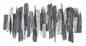 Decoratiune de perete gri din metal, 122 x 6,4 x 64 cm, Sculp Mauro Ferreti - Img 1