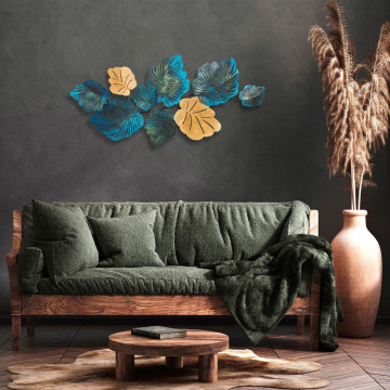 Decoratiune de perete, Palm, Metal, Dimensiune: 130 x 64 cm, Multicolor - Img 2