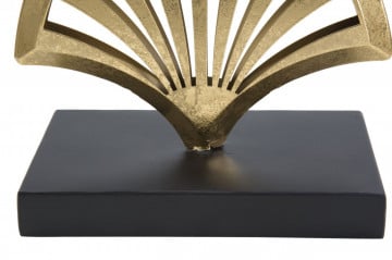 Decoratiune frunze aurii din metal, 23,5x10x44 cm, Triple Leaf Mauro Ferretti - Img 3