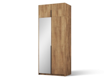 Dulap Alera II with top extension – Hinged – cu oglindă – 100x58x250 cm – Stejar Artisan – Alera II with top extension – Hinged Dulap – Varianta 2 - Img 2