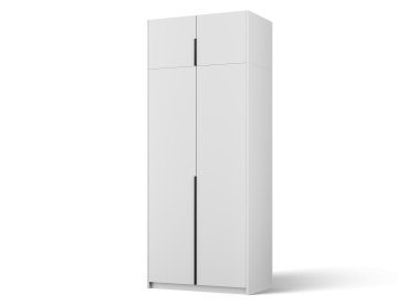Dulap Bregma II cu uși batante și extensie superioară – 4 uși – 100x58x250 cm – Alb – Varianta 1 - Img 2
