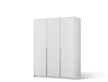 Dulap Bregma III cu uși batante – 2 uși – 148x58x204 cm – Alb – Varianta 1 - Img 2