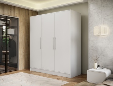 Dulap cu 3 usi Alarica 180x60x200 cm – Alb – fotografie suplimentară de catalog