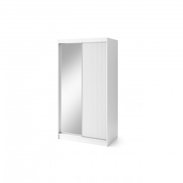 Dulap cu uși glisante Biancco II, 120x60x220 cm – Alb - Img 1