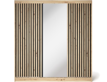 Dulap cu uși glisante Emerio III, 180x60x204 cm – Stejar Artisan – imagine secundară de catalog