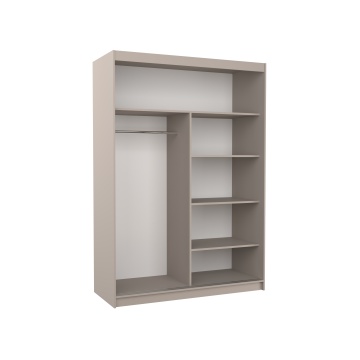 Dulap cu uși glisante ESTI – cu oglindă – 150x59x215 cm – Cașmir – imagine de produs pentru prezentare
