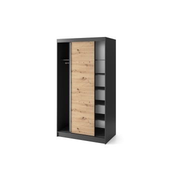 Dulap cu uși glisante Esville II, 120x60x220 cm – Lemn – prezentare alternativă a produsului