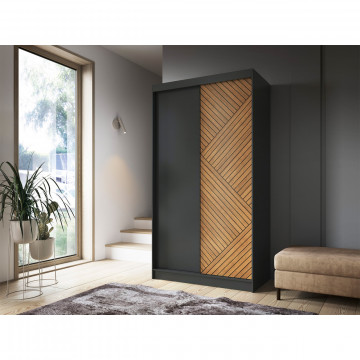 Dulap cu uși glisante Marrphy II, 120x60x220 cm – Lemn