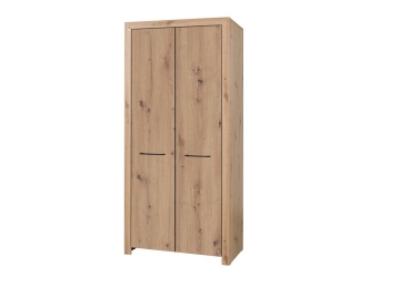 Dulap JANEZ – 93x52x200 cm – Stejar Artisan / Negru - Img 3