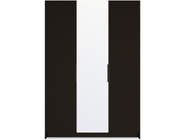 Dulap Mirtillo ELTAP, 3 uși, oglindă, 150×60×216 cm, negru
