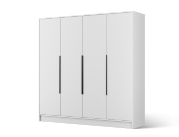 Dulap Palladio cu uși batante – 4 uși – 200x51x200 cm – Alb – Varianta 1 - Img 2